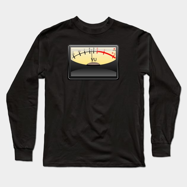 Retro Vu Meter Long Sleeve T-Shirt by Dotty42